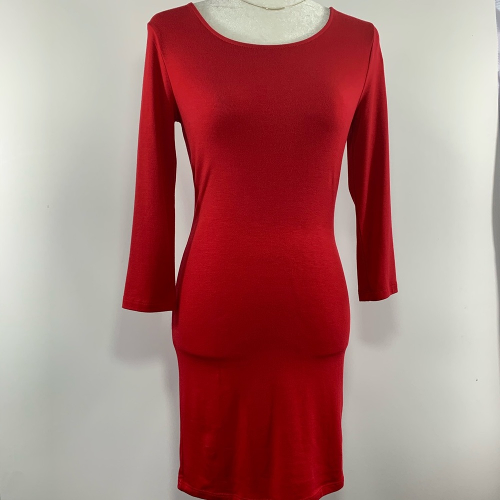 Forever 21 Red Mini Bodycon Dress, Size S